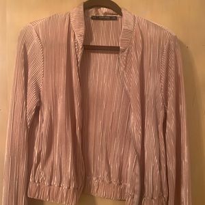 Zara Basic pink jacket with silver zipper
